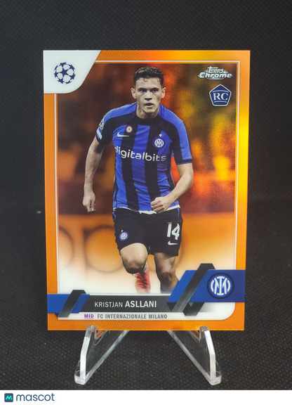 2022 Topps UEFA Club Competitions Kristjan Asllani Orange Refractor /25 #150