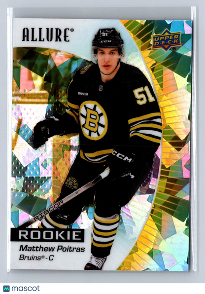 2023-24 Upper Deck Allure Hockey Matthew Poitras Yellow Taxi #120