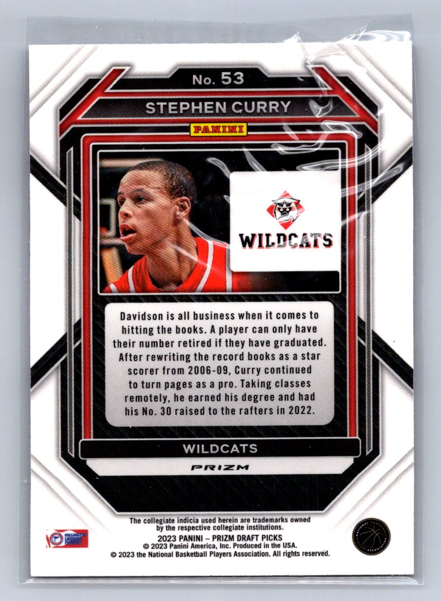 2023 Panini Prizm Draft Picks Stephen Curry Purple Wave #53