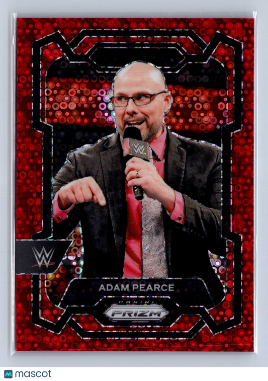 2024 Panini Prizm WWE Adam Pearce Red Under Card /99 #108