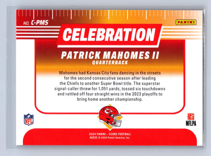 2024 Panini Score Celebration Patrick Mahomes II #C-PMS