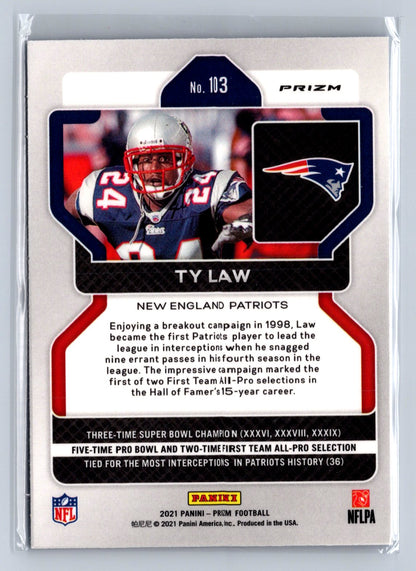 2021 Panini Prizm Ty Law Light Blue #103