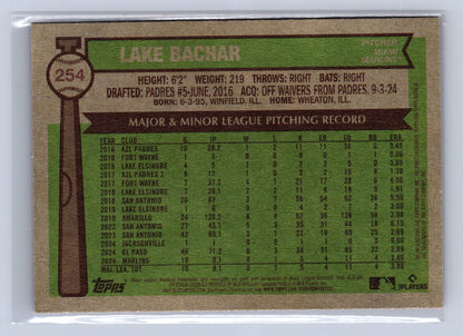 2025 Topps Heritage Lake Bachar Light Purple #254