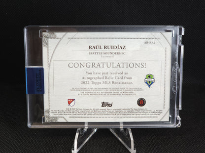 2022 Topps MLS Renaissance Raúl Ruidíaz Patch Auto Gold /10 #AR-RR2
