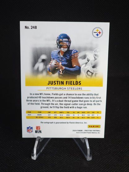 2024 Panini Prestige Justin Fields Xtra Points Blue Auto /99 #248