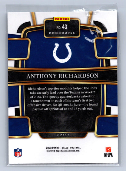 2023 Panini Select Football Anthony Richardson #43