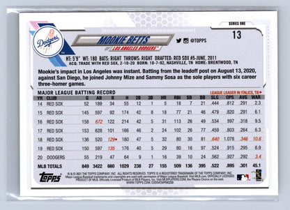 2021 Topps Series 1 Mookie Betts SP #13