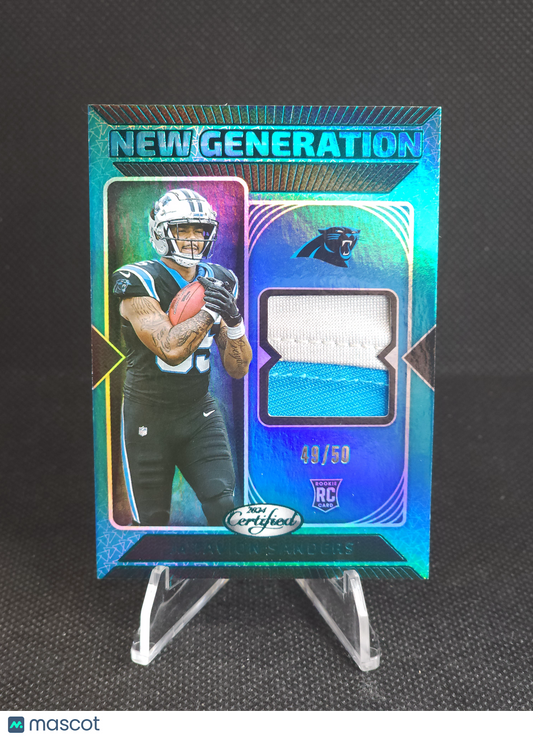 2024 Certified Ja'Tavion Sanders New Generation Patch Teal /50 #NGS-JSS