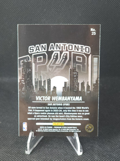 2024 Panini NBA Hoops Premium Stock Victor Wembanyama City Edition #25