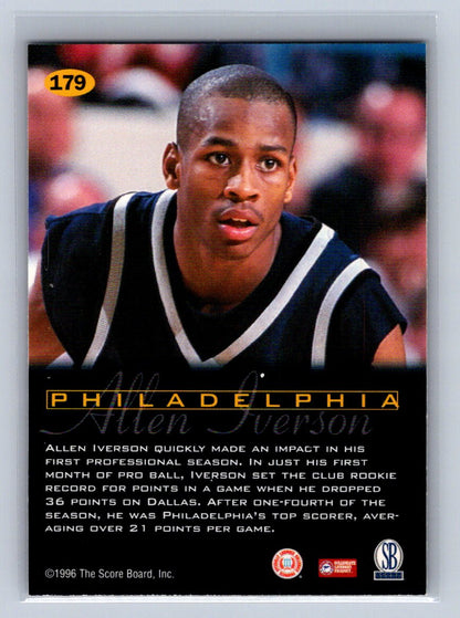 1996 The Score Board All Sport PPF Plus Allen Iverson #179