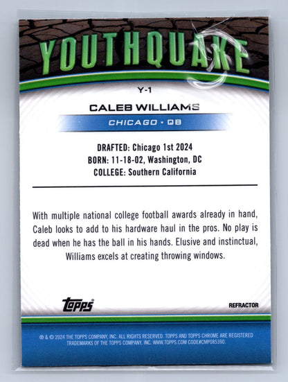 2024 Topps Chrome Youthquake Caleb Williams Refractor #Y-1