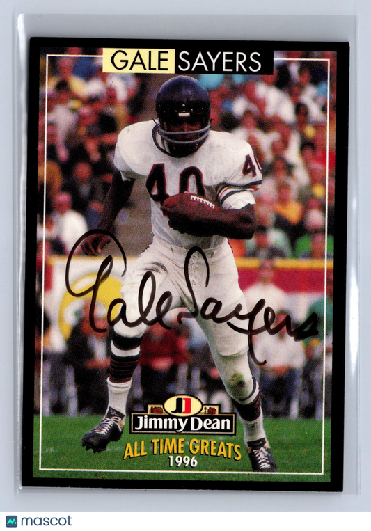 1996 Jimmy Dean All Time Greats Gale Sayers Auto #40