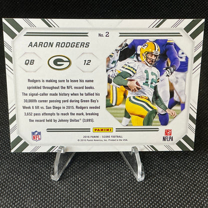 2016 Panini Score Aaron Rodgers Chain Reaction Red /50 #2