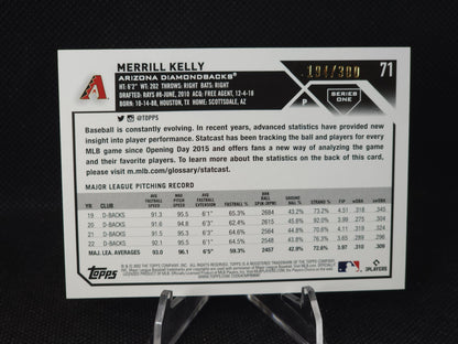 2023 Topps Series One Merrill Kelly Advanced Stat Back /300 #71