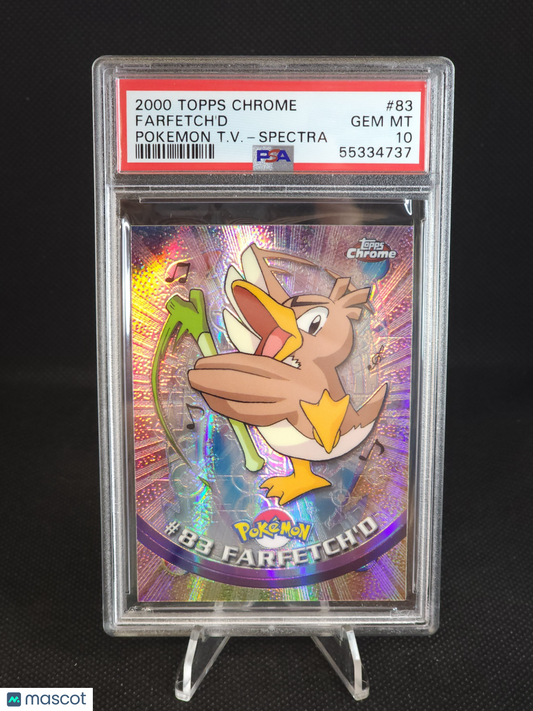 2000 Topps Chrome Pokemon T.V. Farfetch'd Spectra #83 PSA 10