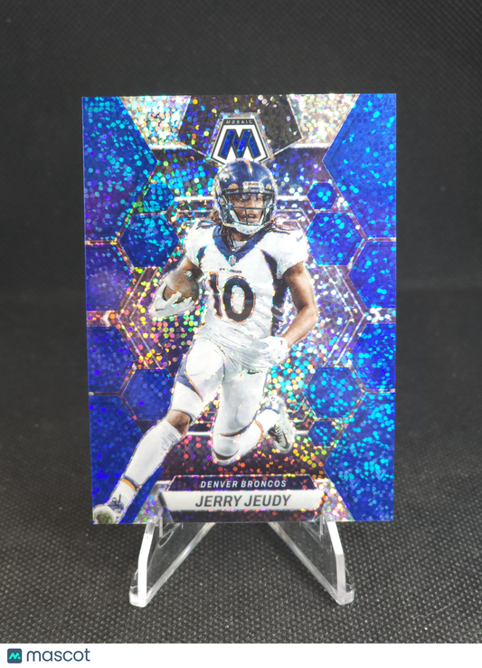 2023 Panini Mosaic Jerry Jeudy Blue Sparkle /96 #66