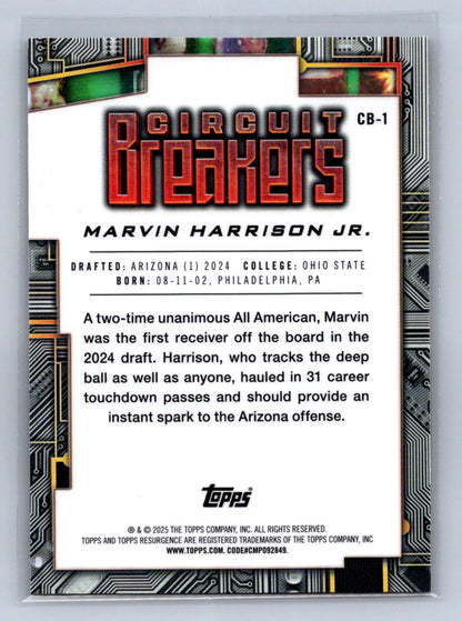 2025 Topps Circuit Breakers Marvin Harrison Jr. #CB-1