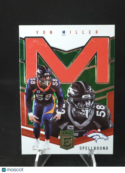 2018 Panini Donruss Elite Von Miller Spellbound Green 'M' #SB-VM1