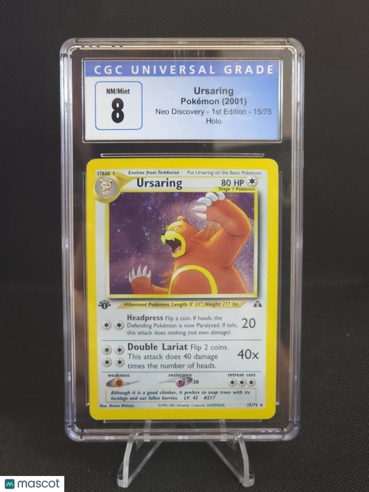 2001 Neo Discovery 1st Edition Ursaring Holo #15/75 CGC 8