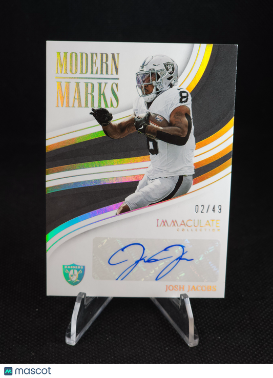 2023 Panini Immaculate Collection Josh Jacobs Modern Marks Auto /49 #MMA-JJA