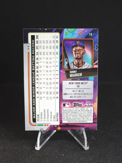 2024 Topps Chrome Cosmic Ronny Mauricio Nucleus Refractor #10