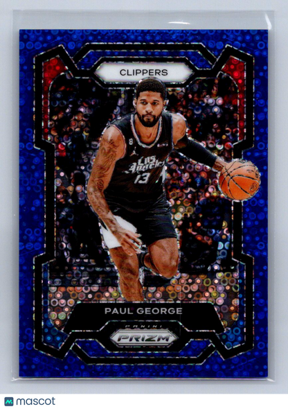2023-24 Panini Prizm Paul George Fast Break Blue /150 #101