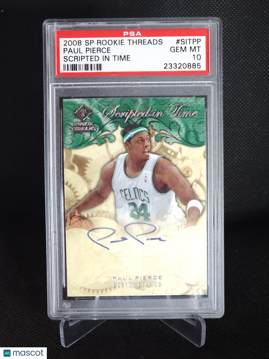 2008 SP Rookie Threads Scripted In Time Paul Pierce Auto #SITPP PSA 10