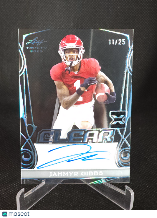 2023 Leaf Trinity Clear Jahmyr Gibbs Auto /25 #CA-JGI