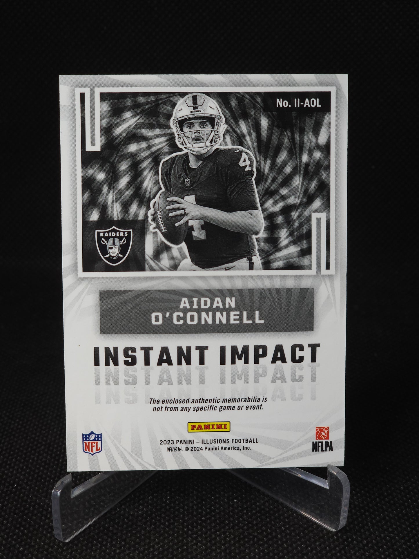 2024 Panini Illusions Instant Impact Aidan O'Connell #II-AOL