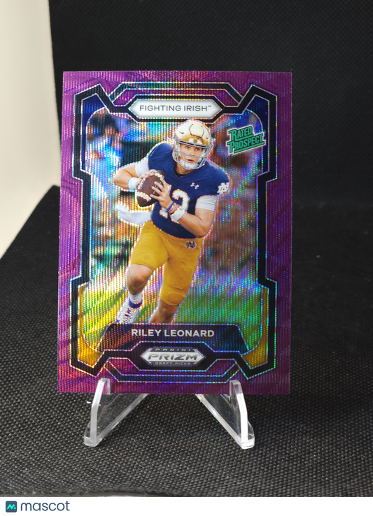 2024 Panini Prizm Draft Picks Riley Leonard Purple Wave #106