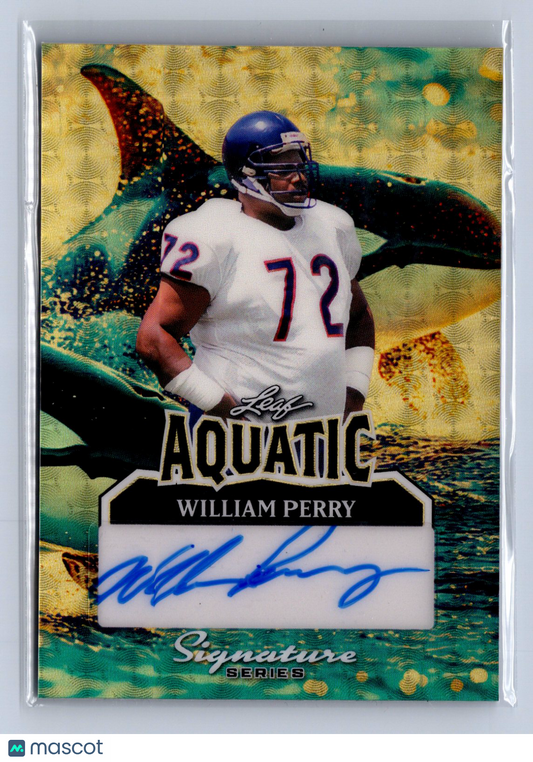 2025 Leaf Aquatic Signature Series William Perry Gold Vinyl 1/1 Auto #A-WP1