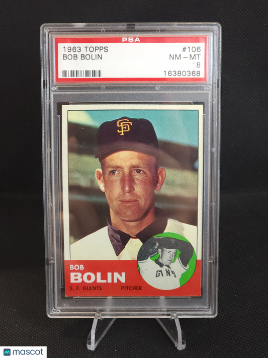 1963 Topps Bob Bolin #106 PSA 8