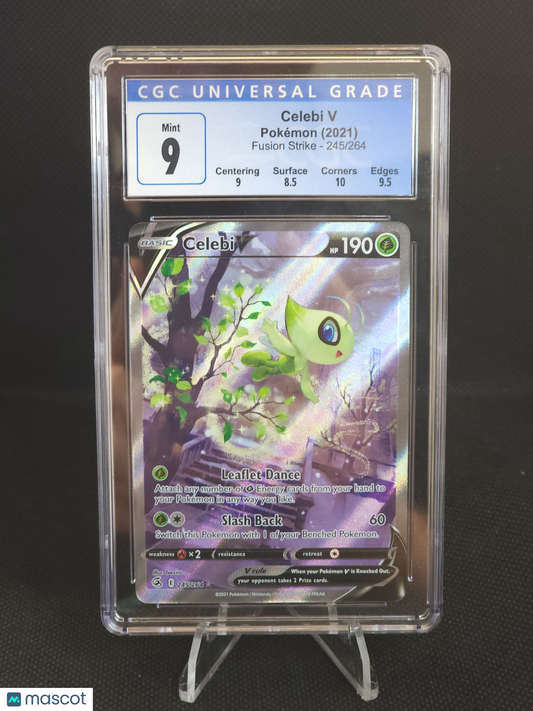 2021 Pokemon Fusion Strike Celebi V #245/264 CGC 9