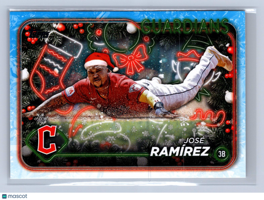 2024 Topps Holiday José Ramírez Santa Hat #H148