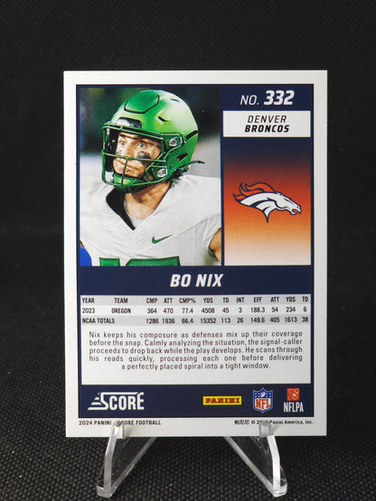 2024 Panini Score Bo Nix #332