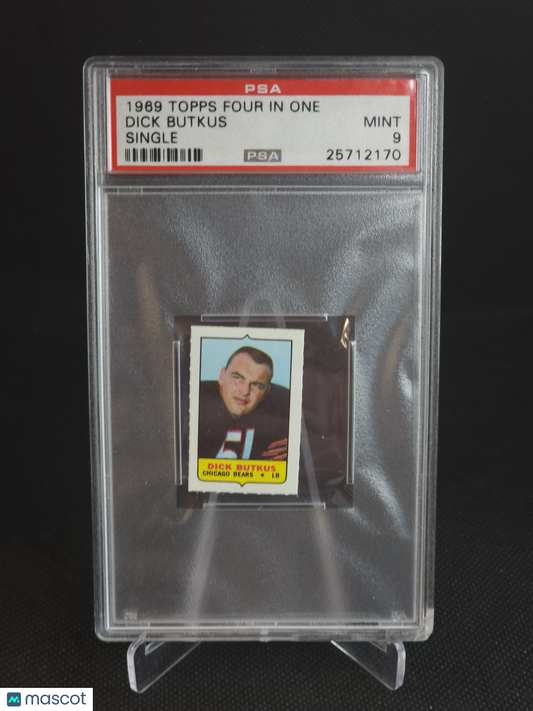 1969 Topps Four In One Single Dick Butkus PSA 9