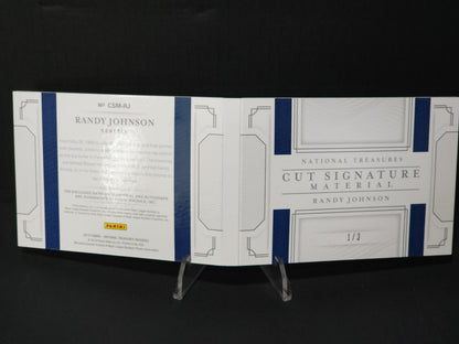 2019 National Treasures Randy Johnson Cut Signature Patch Booklet Auto /3 #CSMRJ