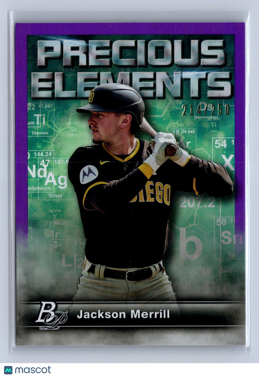2023 Bowman Precious Elements Jackson Merrill Purple /250 #PE-27