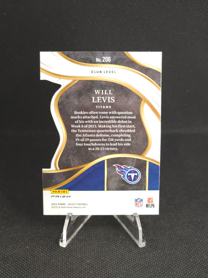 2023 Panini Select Will Levis Red Yellow Die-Cut Prizm #206