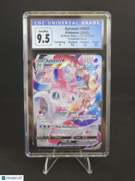 2022 Pokemon Brilliant Stars Sylveon VMAX #TG15/TG30 CGC 9.5