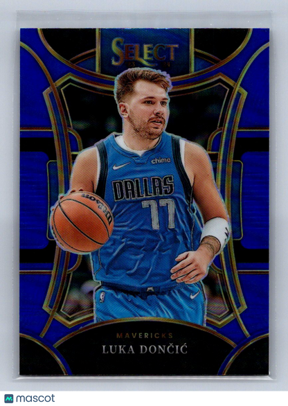 2023-24 Panini Select Luka Dončić Mezzanine Blue Prizm #350