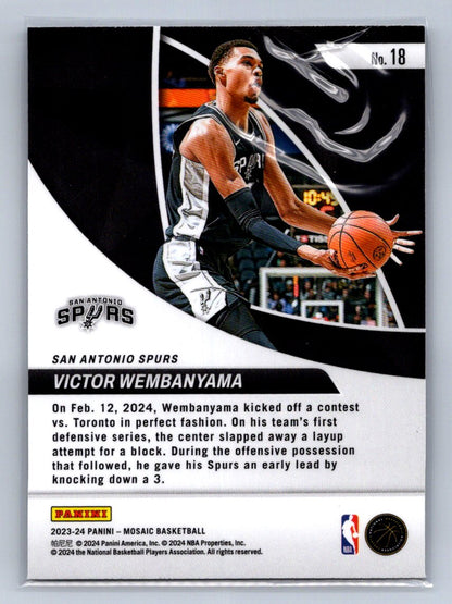 2023-24 Panini Mosaic Victor Wembanyama Elevate #18
