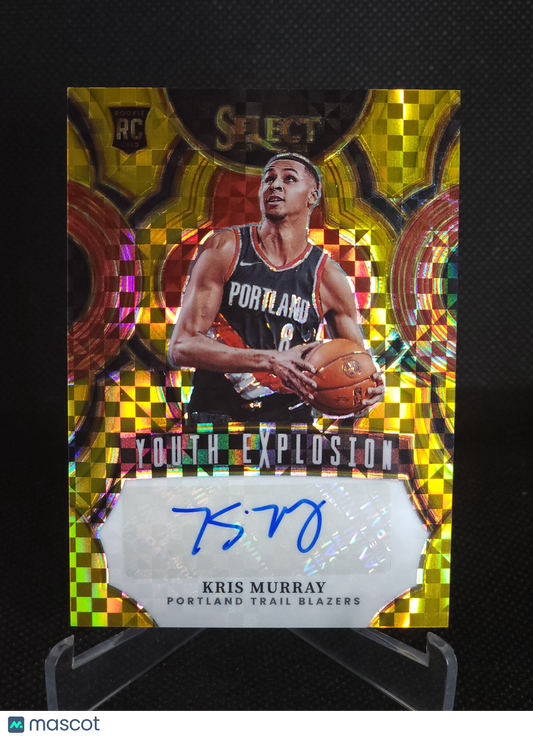2023-24 Panini Select Youth Explosion Kris Murray Gold Auto /10 #YE-MUR