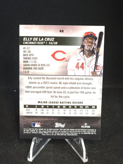 2024 Topps Stadium Club Elly De La Cruz Pink #48