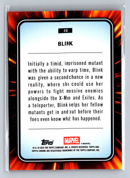 2025 Topps Chrome Marvel Blink Yellow Lava Refractor #48