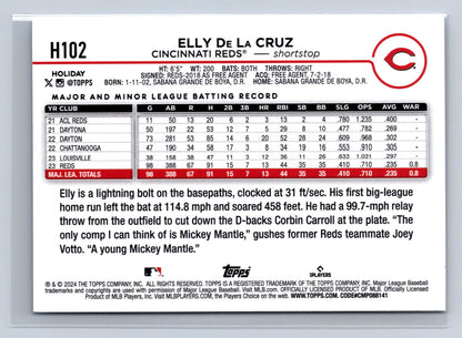 2024 Topps Holiday Elly De La Cruz #H102