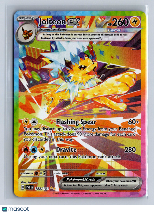 2025 Pokemon Prismatic Evolutions Jolteon ex #153/131