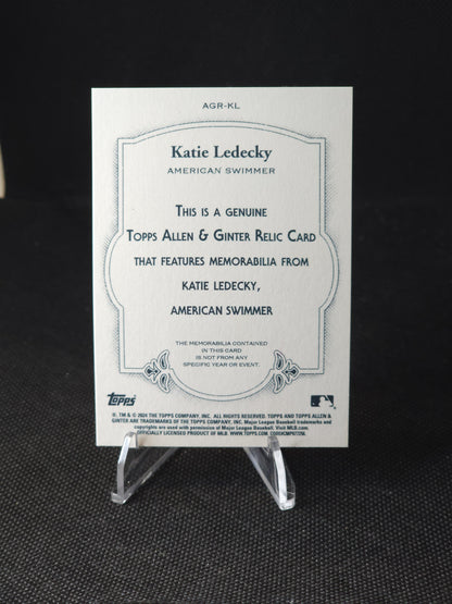 2024 Topps Allen & Ginter Katie Ledecky Subject Used Relic Patch #AGR-KL