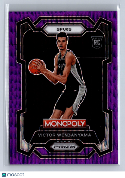 2023-24 Panini Prizm Monopoly Victor Wembanyama Purple Wave #81