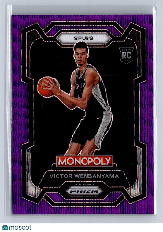 2023-24 Panini Prizm Monopoly Victor Wembanyama Purple Wave #81